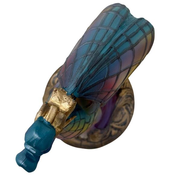 Resin Dragon Night Light 6" Stained Glass Look Fantasy Lamp Battery Operated - Picture 5 of 7